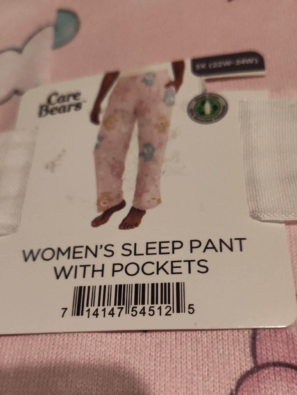 Care Bears Pink Women's Pajama Sleep Pants with Rainbow Print - Picture 4 of 5